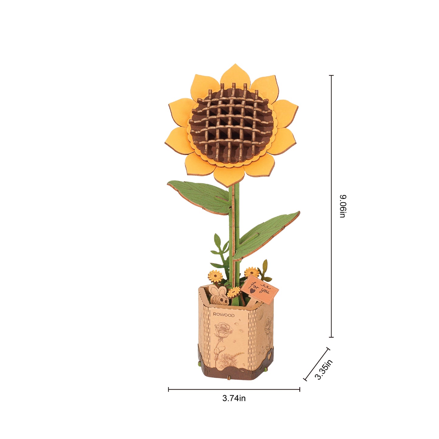 3D Wooden Flower Puzzles: Sunflower