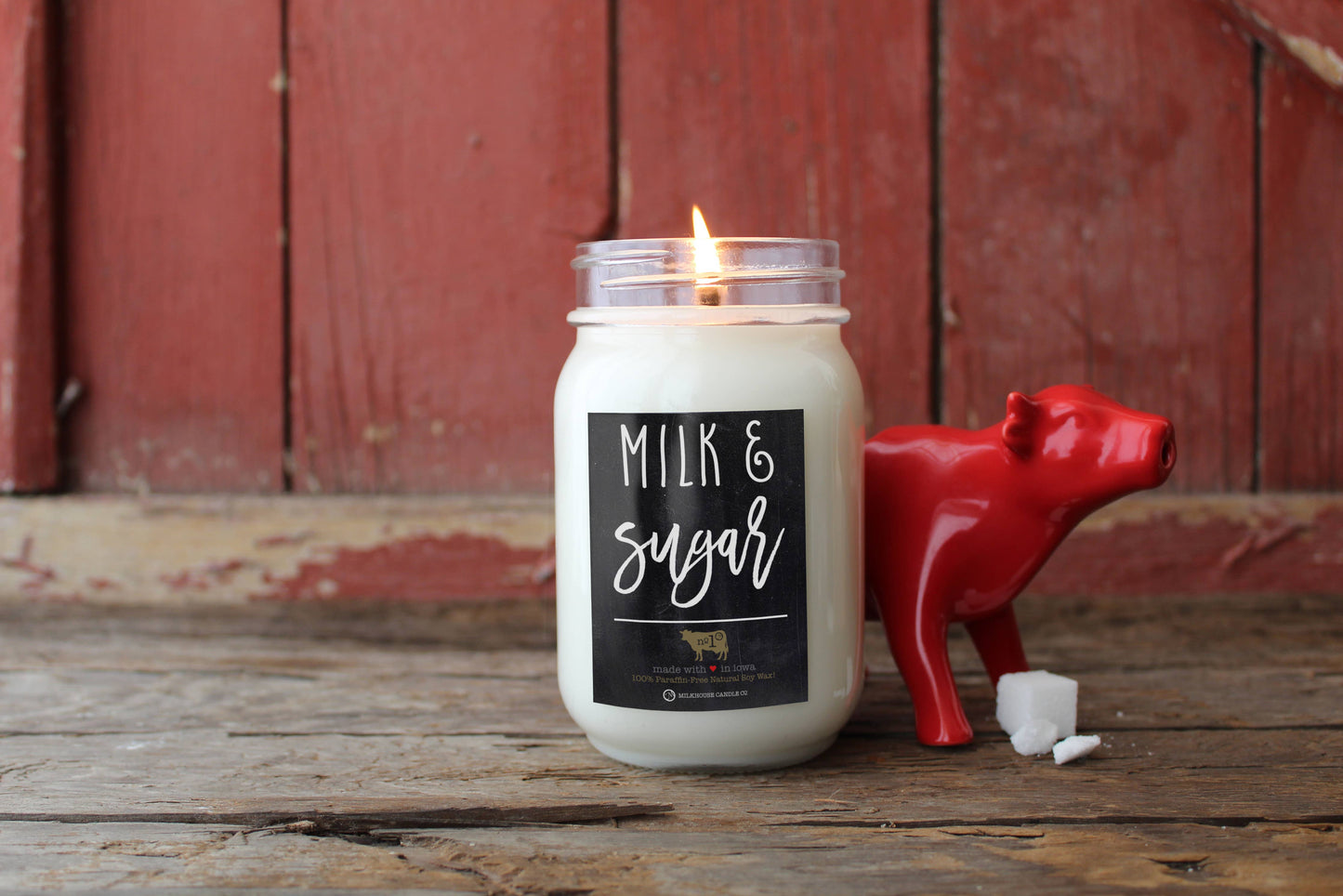 13 oz Mason Jar Candle: Milk & Sugar