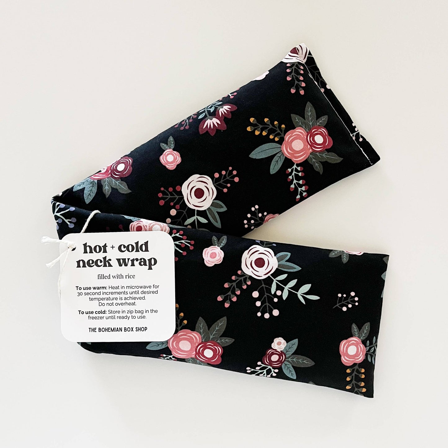 Hot & Cold Therapy Neck Wrap - Sweet Floral On Black