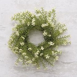 Astilbe Candle Ring, 3", White