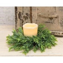 Rainwashed Leaves Candle Ring Gorgeous Greenery for your home Wreath