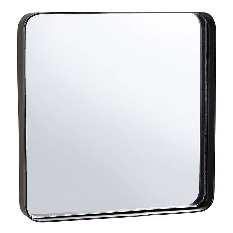 Small Black Square Mirror