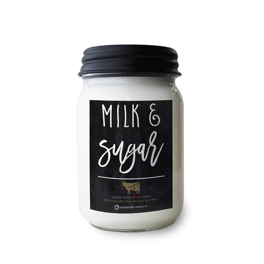 13 oz Mason Jar Candle: Milk & Sugar